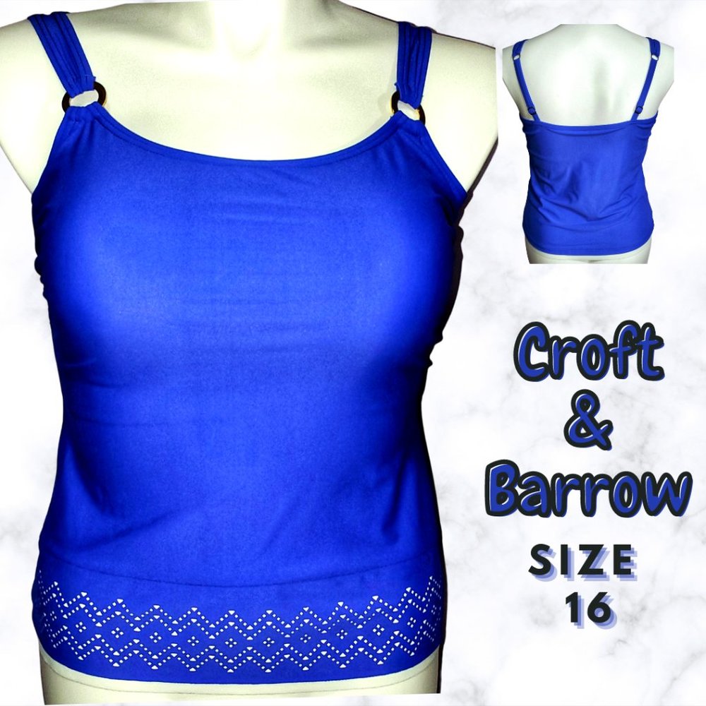 Croft & Barrow Blue Women's Tankini  Size 16
